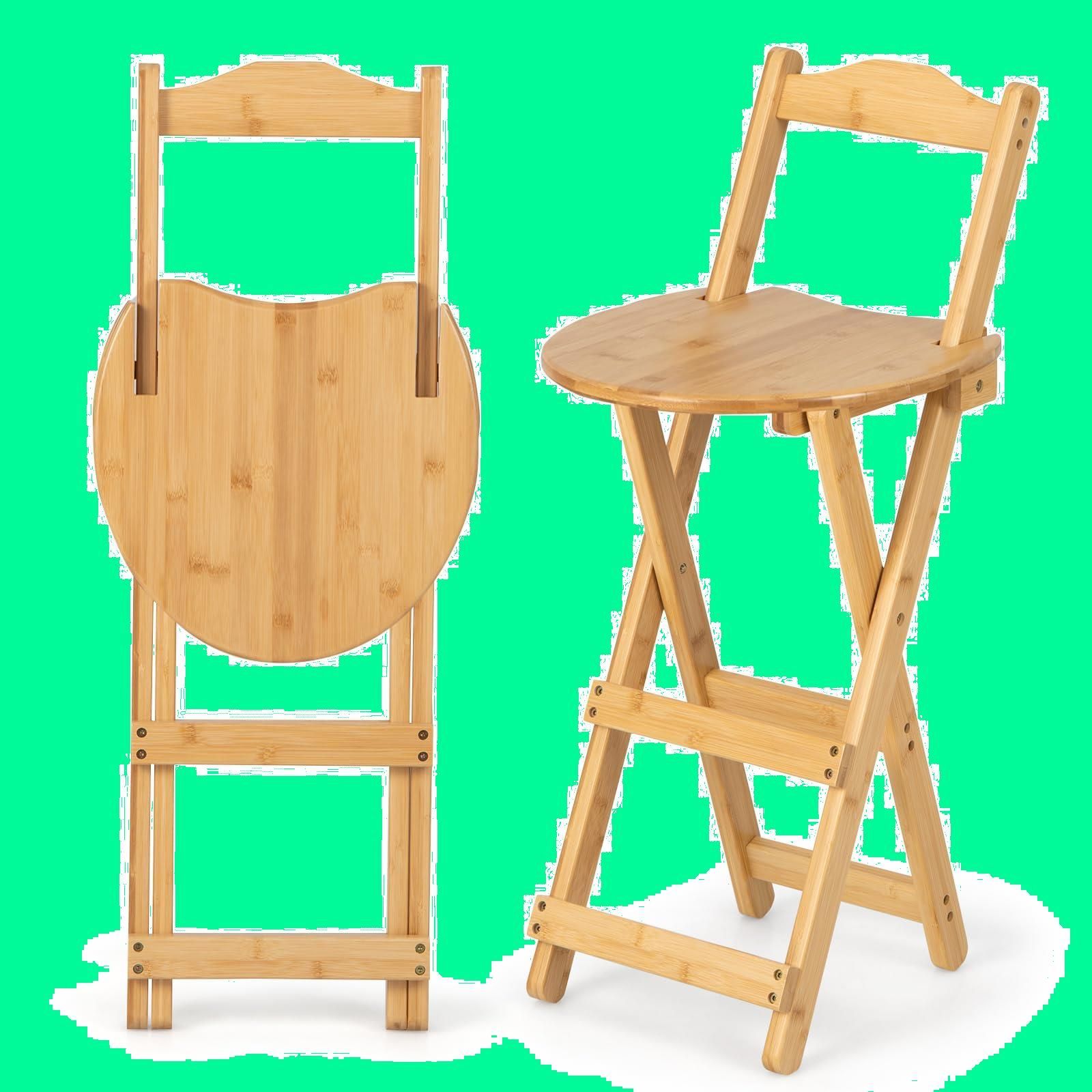 バンブー製折りたたみダイニングチェア ハイチェア 竹製 ハイスツール