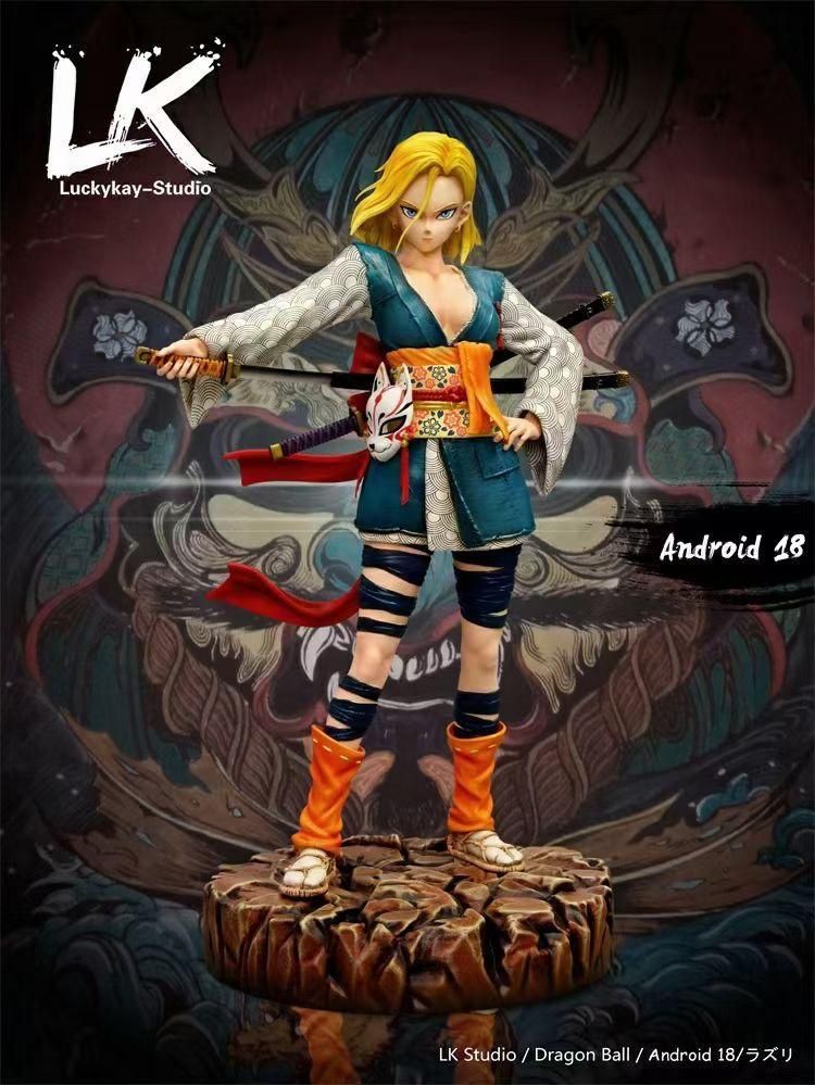 ドラゴンボール 人造人間18号 武士 フィギュア ガレージキット 塗装済み完成品 ドラゴンボール 人造人間18号 武士 フィギュア ガレージキット