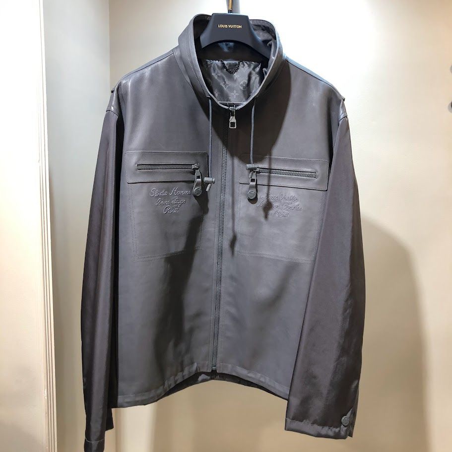 Louis Vuitton ルイヴィトン メンズ 22SS レザージャケット サイズ 56
