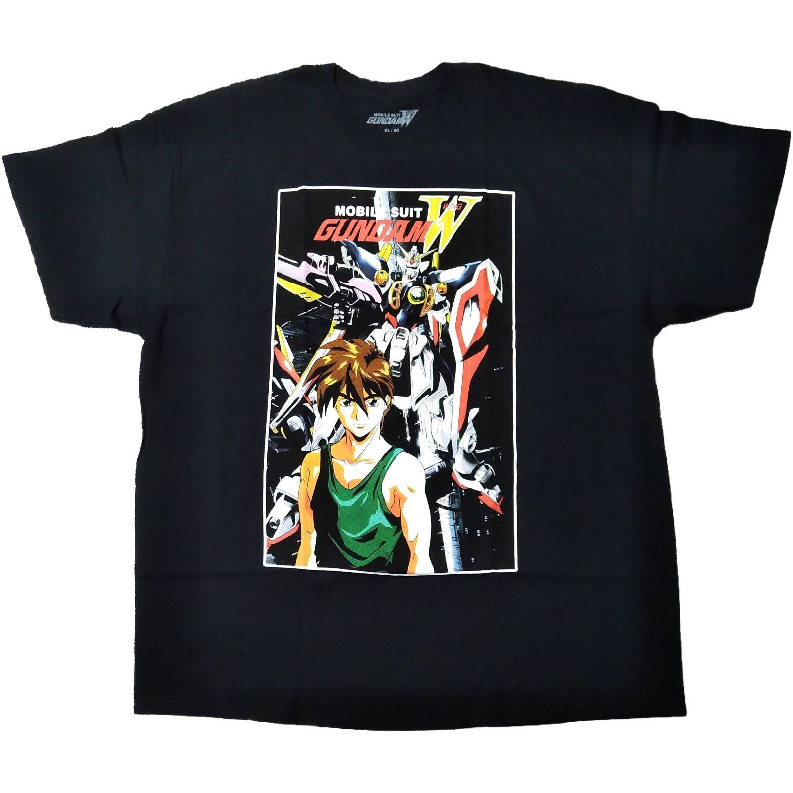 ガンダムW Tシャツ 大きいXLサイズ 黒 アニメT ガンダムウィング 新品 