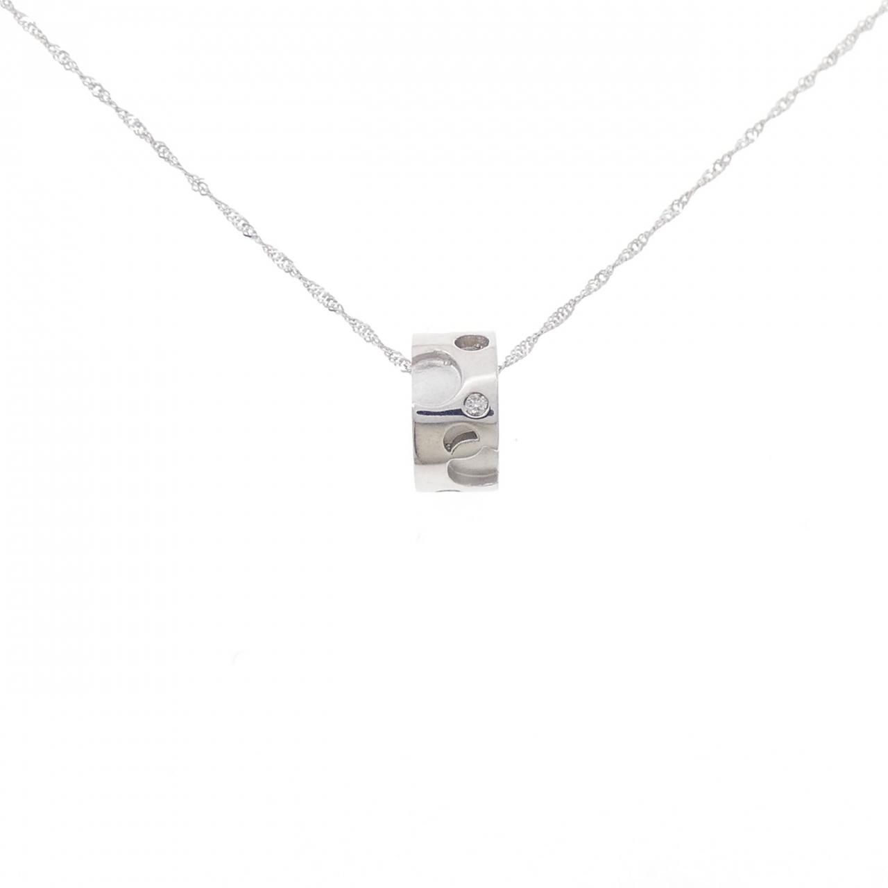 K18WG|750WG ダイヤモンド ネックレス 0.05CT