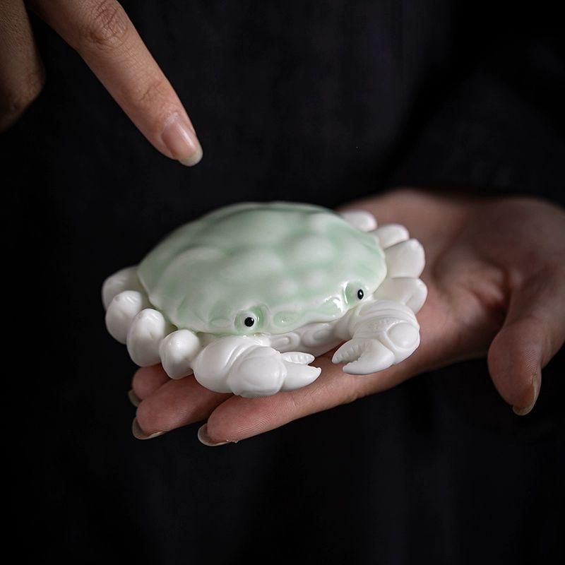 銅 細工 茶道具 香道具 蓋置 置物 八方来財 茶道茶寵 蟹 銅