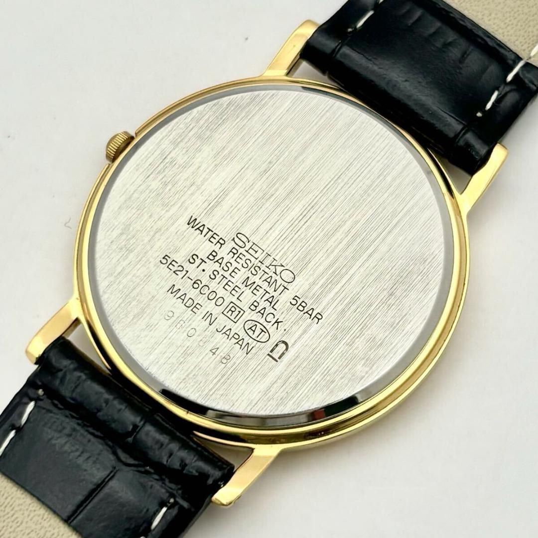 展示品/新品電池】 SEIKO スピリット メンズ 腕時計 ゴールド 新品ベル