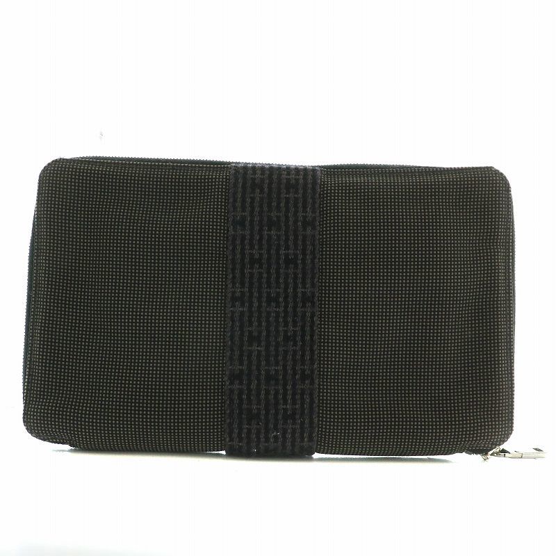 エルメス HERMES エールラインパースGM 長財布 キャンバス