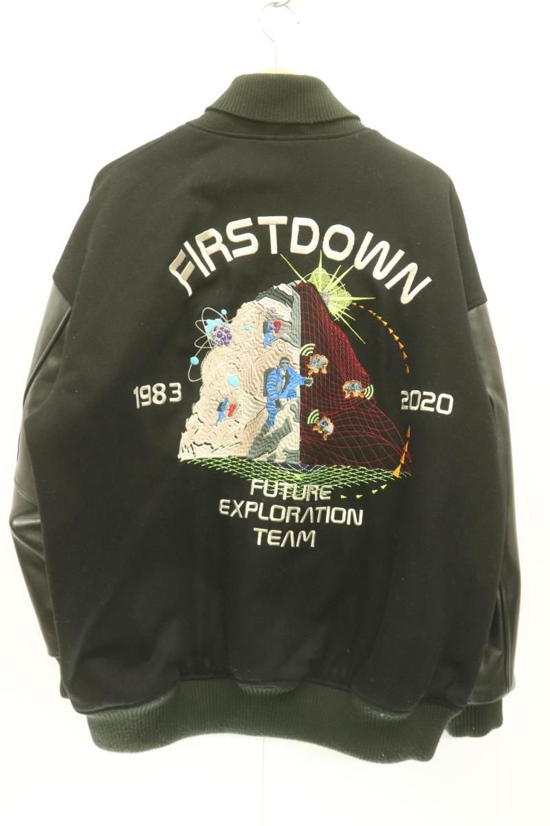 希少即完売モデル【FIRST DOWN】 アーカイブ　スタジャン　ブラック 中古】 FIRST DOWN メンズスタジャン M EMBROIDERY STADIUM