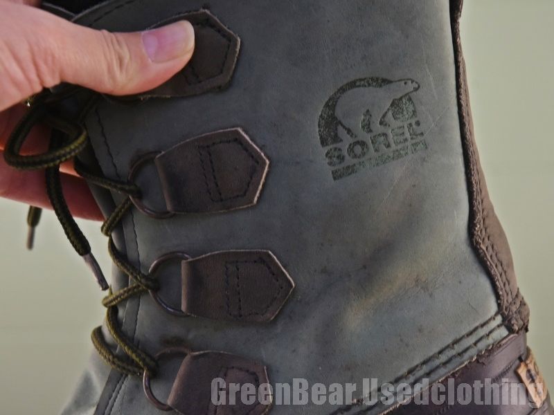 カナダ製 ソレル SOREL ビンテージ スノーブーツ 良い味 ミドリ