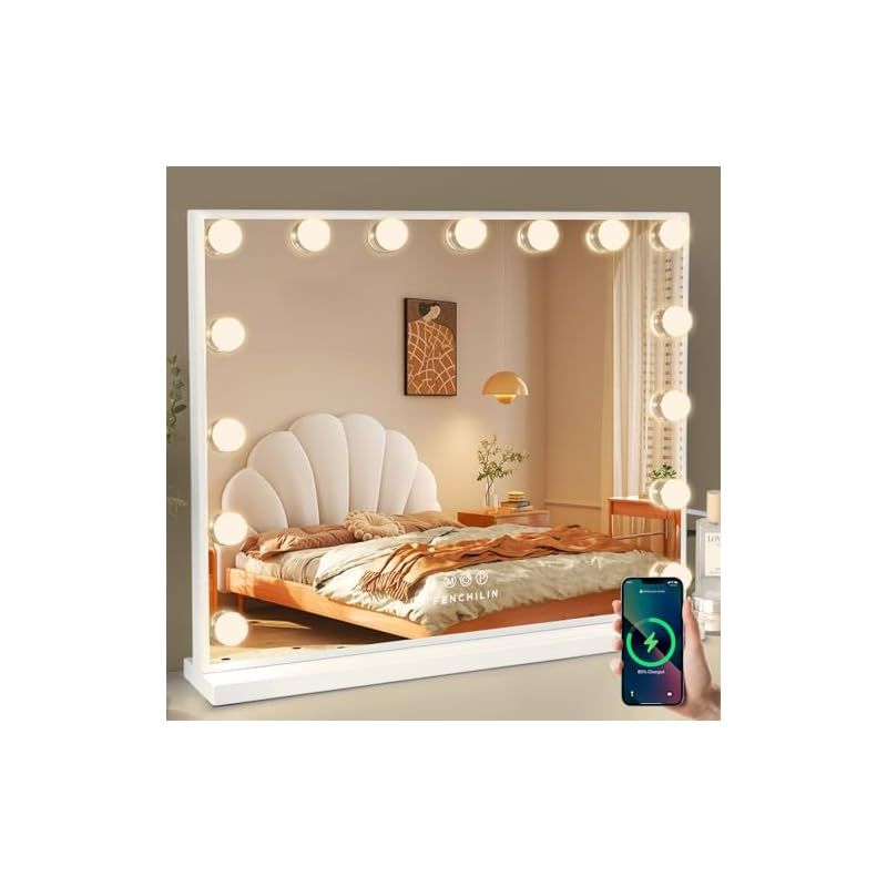 セシル様専用】化粧鏡 女優ミラー USBポート付き 15個LED電球付き 化粧