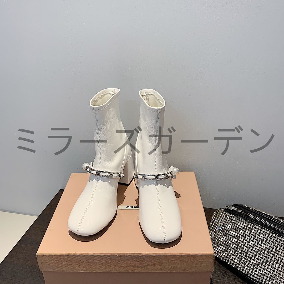 新品 miumiu ミュウミュウ レディース ブーツ ロングブーツ 箱付 2色 
