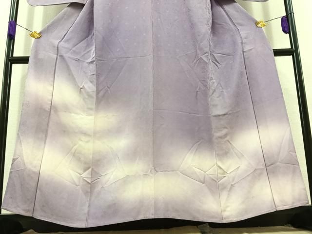 平和屋着物▽訪問着 単衣 霞文 暈し染め 正絹 逸品 AABC7494jh