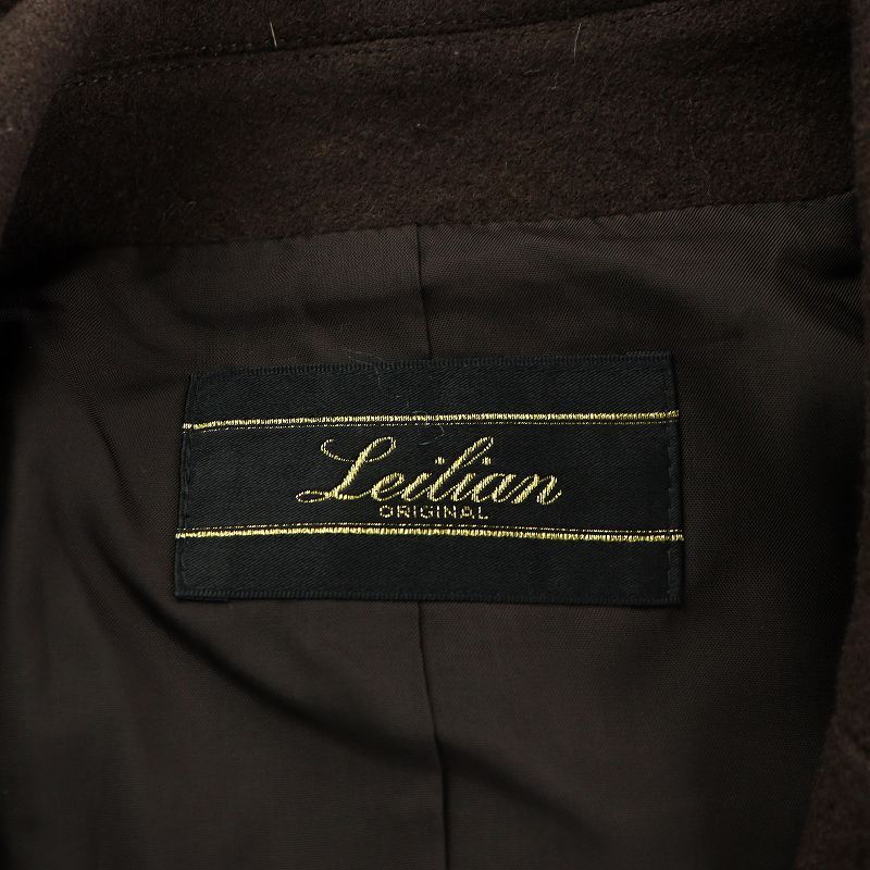 レリアン Leilian テーラードジャケット ダブル ウール 13+ 茶