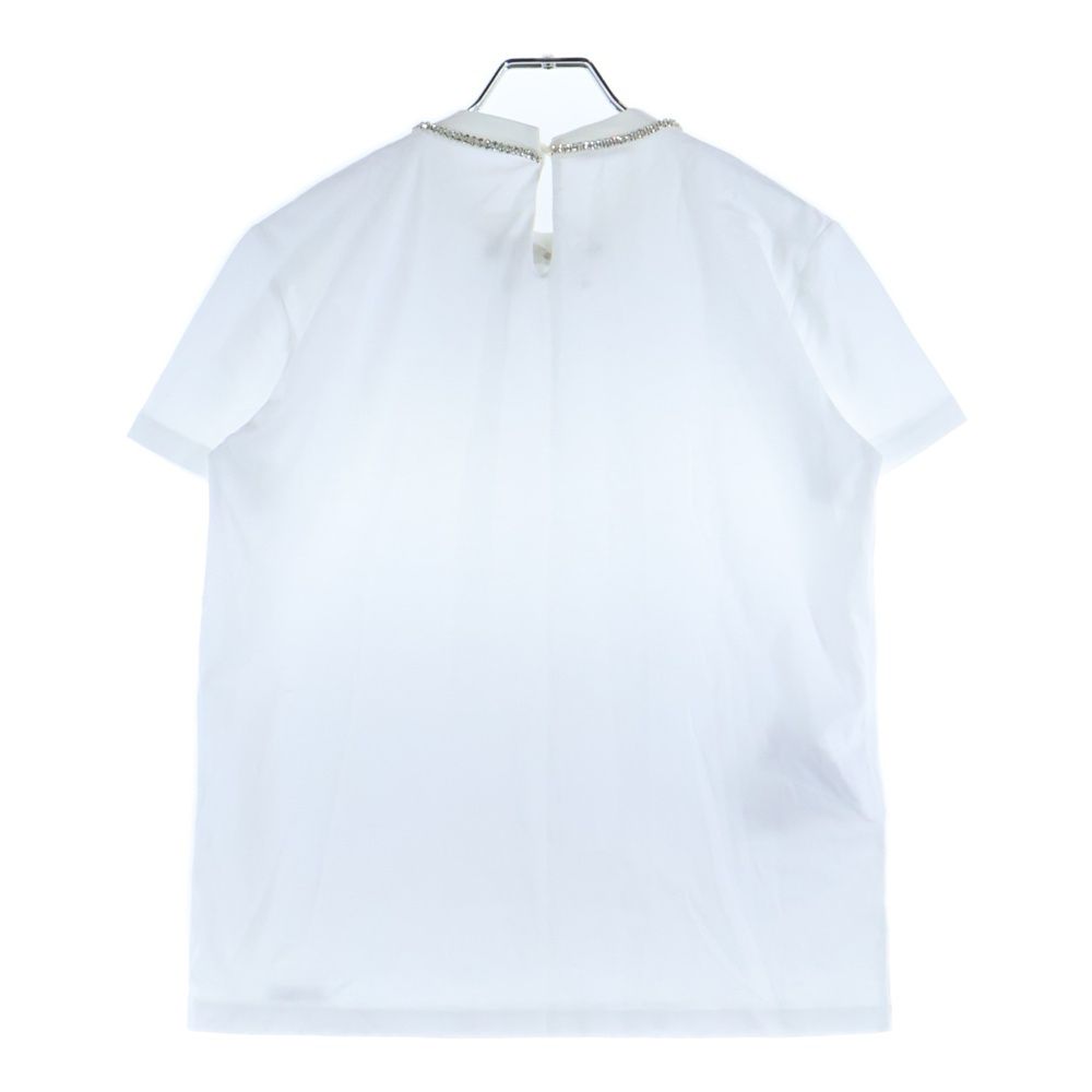 miumiu (ミュウミュウ) クリスタルリボンロゴ半袖Tシャツ