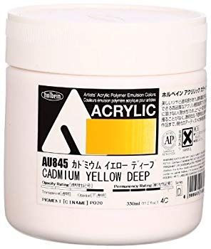 ホルベイン アクリル絵具 アクリリックカラー カドミウムイエローディープ AU845 330ml khxv5rg 文房具・事務用品 【】ホルベイン アクリル絵具 アクリリックカラー
