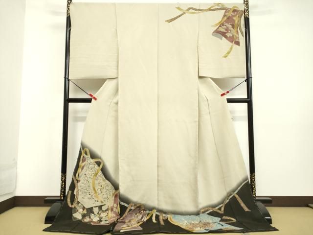 平和屋着物●訪問着　絞り　辻が花　暈し染め　金彩　鬼しぼ縮緬　上代126万　仮絵羽　正絹　逸品　未使用　DAAV8772tw 平和屋着物○訪問着 絞り 辻が花 暈し染め 金彩 鬼しぼ縮緬 上代