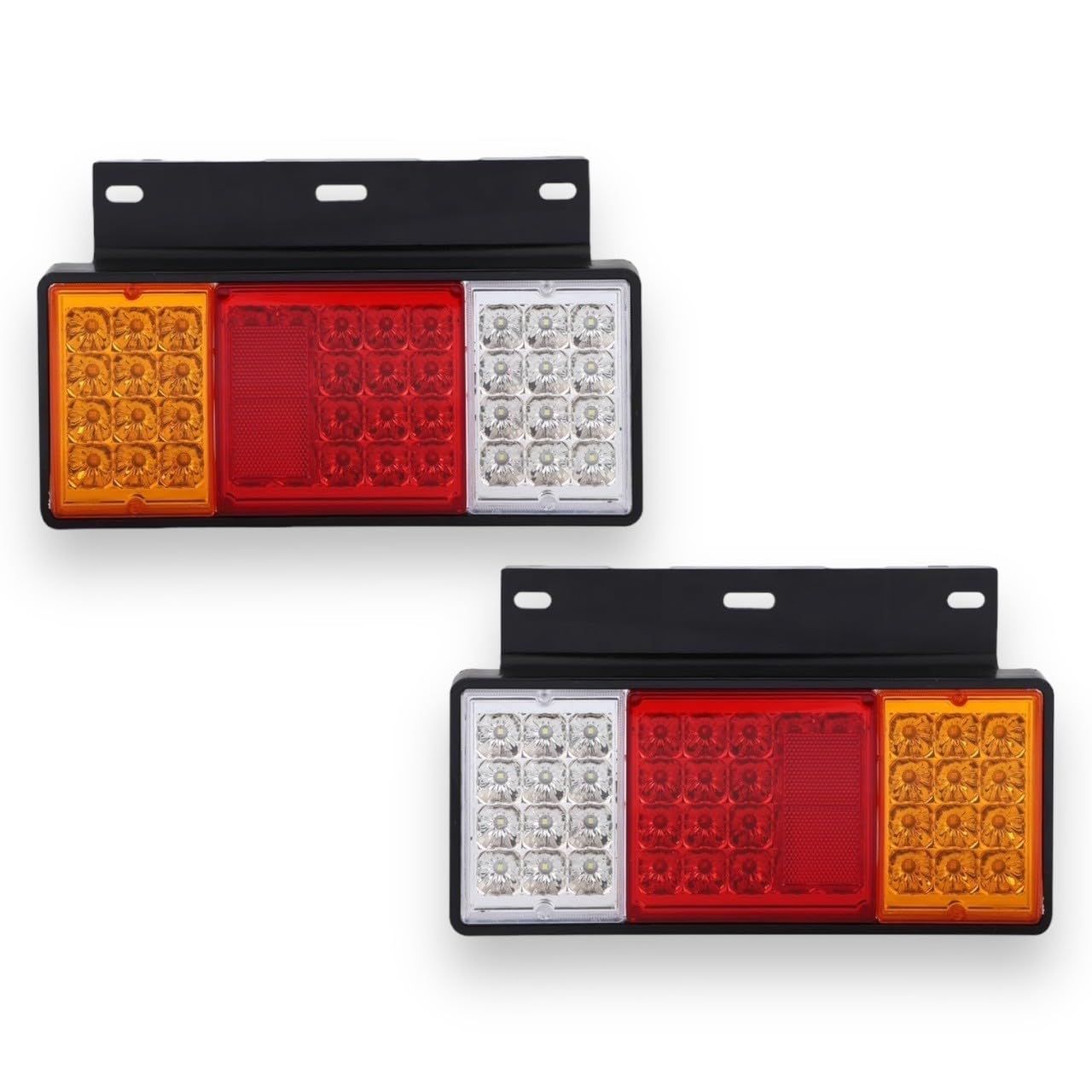 Kanoan トラック LED テールランプ 24V 左右 セット ウインカー ブレーキ バック ライト リフレクター トレーラー ボート 反射板 付き いすゞ エルフ 等 トレーラー LED 88発 社外品 汎用品 