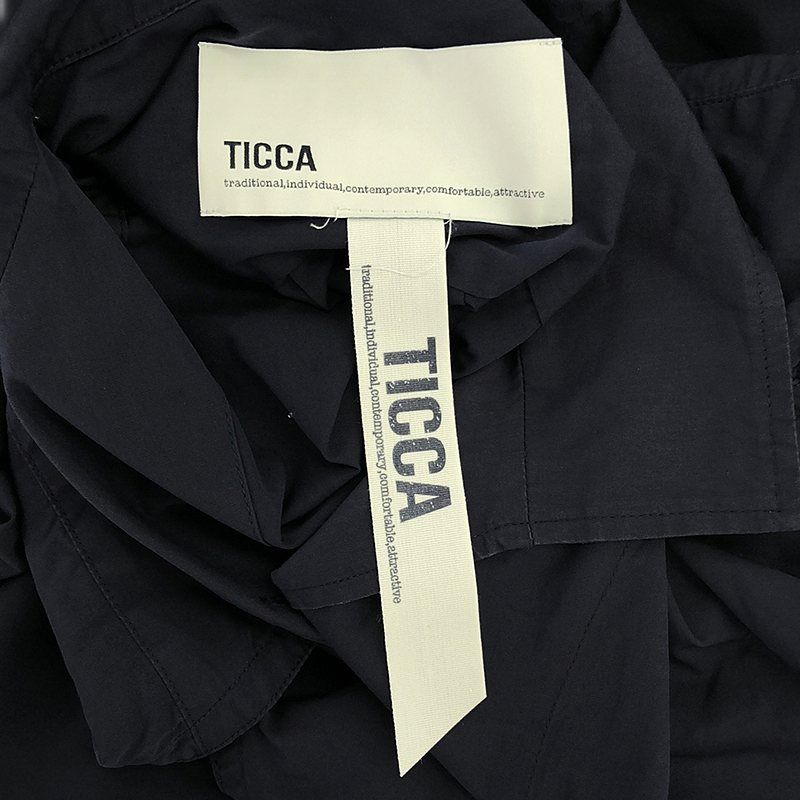 chi〜新品TICCA ティッカ⭐︎ノースリーブシャツワンピース TICCA ティッカ TBDS-442 ギャザーノースリーブワンピース T