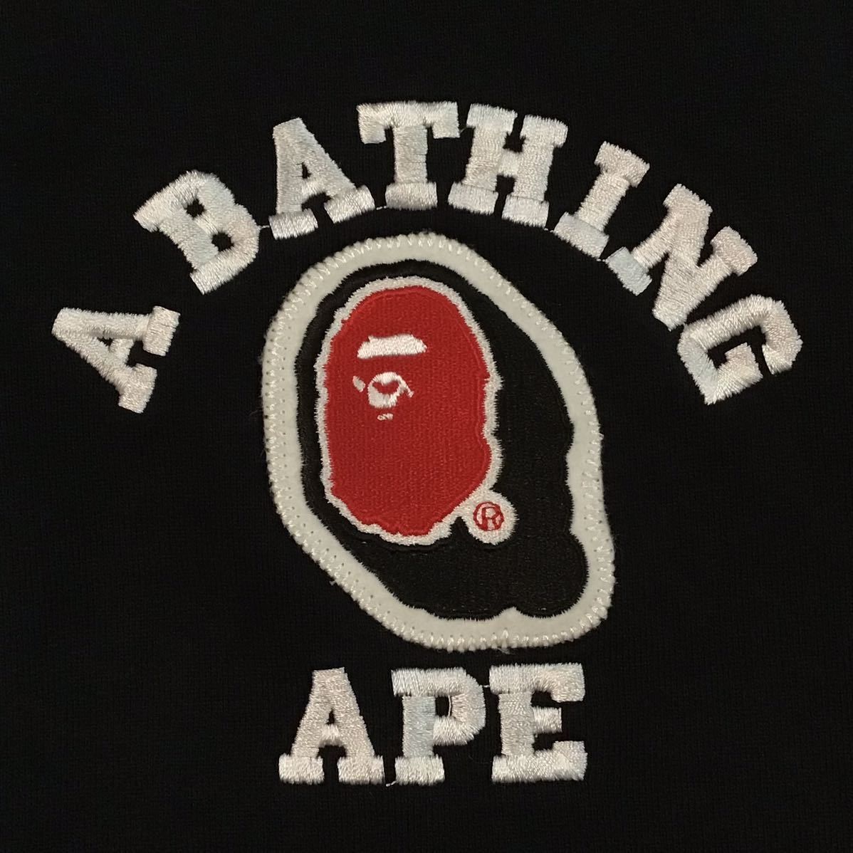 BAPE LOGO スウェット スタジャン Mサイズ a bathing ape sweat varsity jacket エイプ ベイプ  アベイシングエイプ vintage NIGO - メルカリ