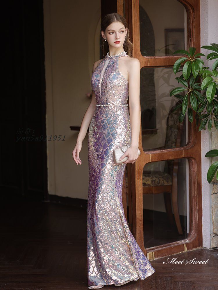ドレス ロングドレス マーメイドドレス イブニングドレス キラキラ パーティードレス 披露宴 花嫁 結婚式 二次会 ウェディングドレス ウエディングドレス yan5a911951