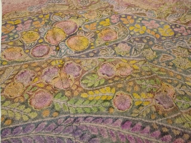 平和屋本店□極上 樋熊哲也 訪問着 辻が花 絞り 手描き 金通し地 逸品