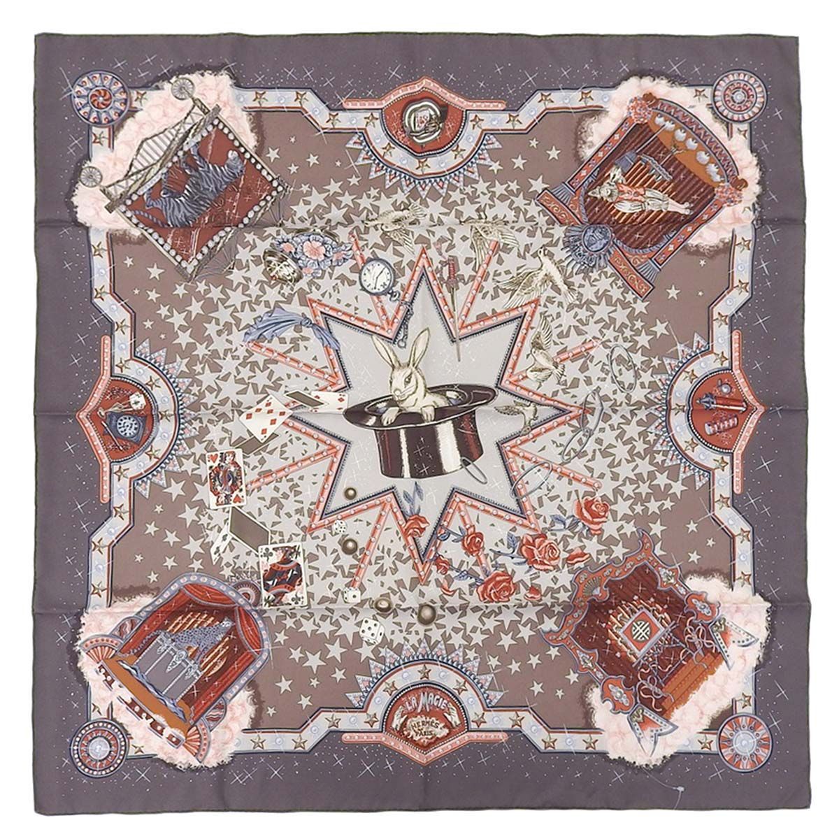 HERMÈS エルメス　 カレ90 LA MAGIE ラ マジック 極美品 HERMES エルメス カレ90 LA MAGIE マジック ウサギ 手品