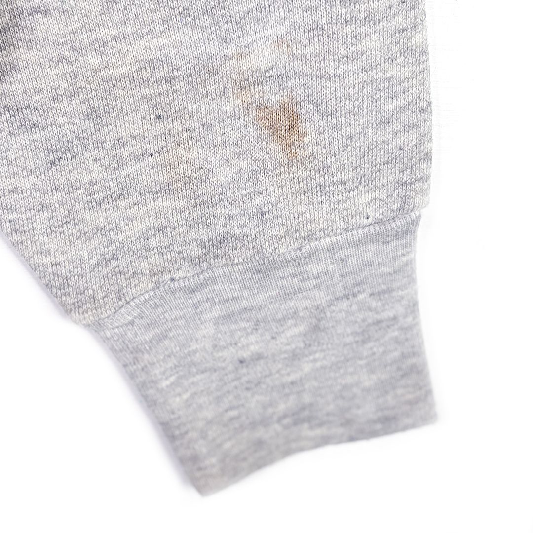 店舗のリピーター率100 ％! 80s シラキュース大学 ヴィンテージスウェット カレッジ ラバープリント SYRACUSE 霜降りグレー サイズM相当 古着 当店最大級の品揃え！