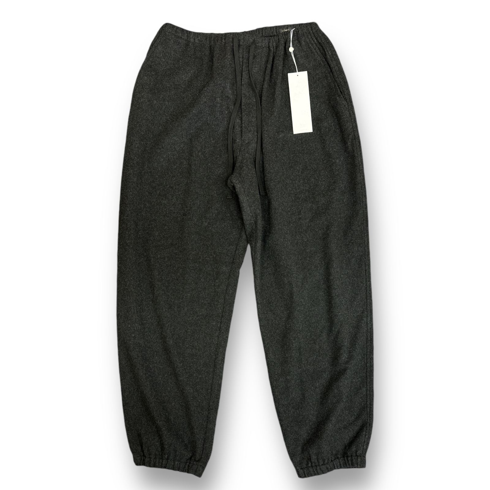 定価107800円 未使用 COMOLI 24AW カシミヤ ドローストリングパンツ 