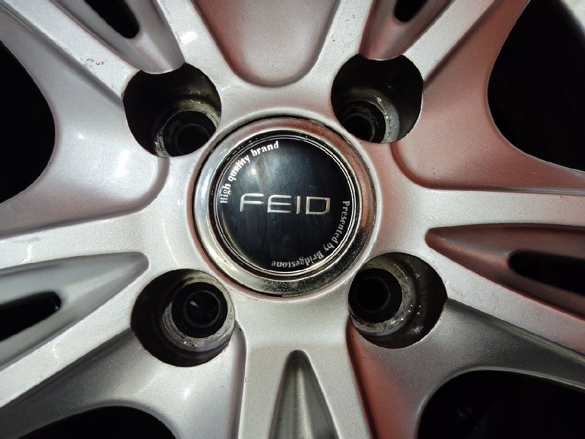 BS BRIDGESTONE FEID G6 フェイド 社外ホイール 15インチ 4本 6J4HPCD100+45 カローラフィールダー フィット等　(VHV803) クレジットカード QRコード決済可能 BRIDGESTONE (ブリヂストン) FEID (フェイド) G6 15×5.5J(+45)PCD100