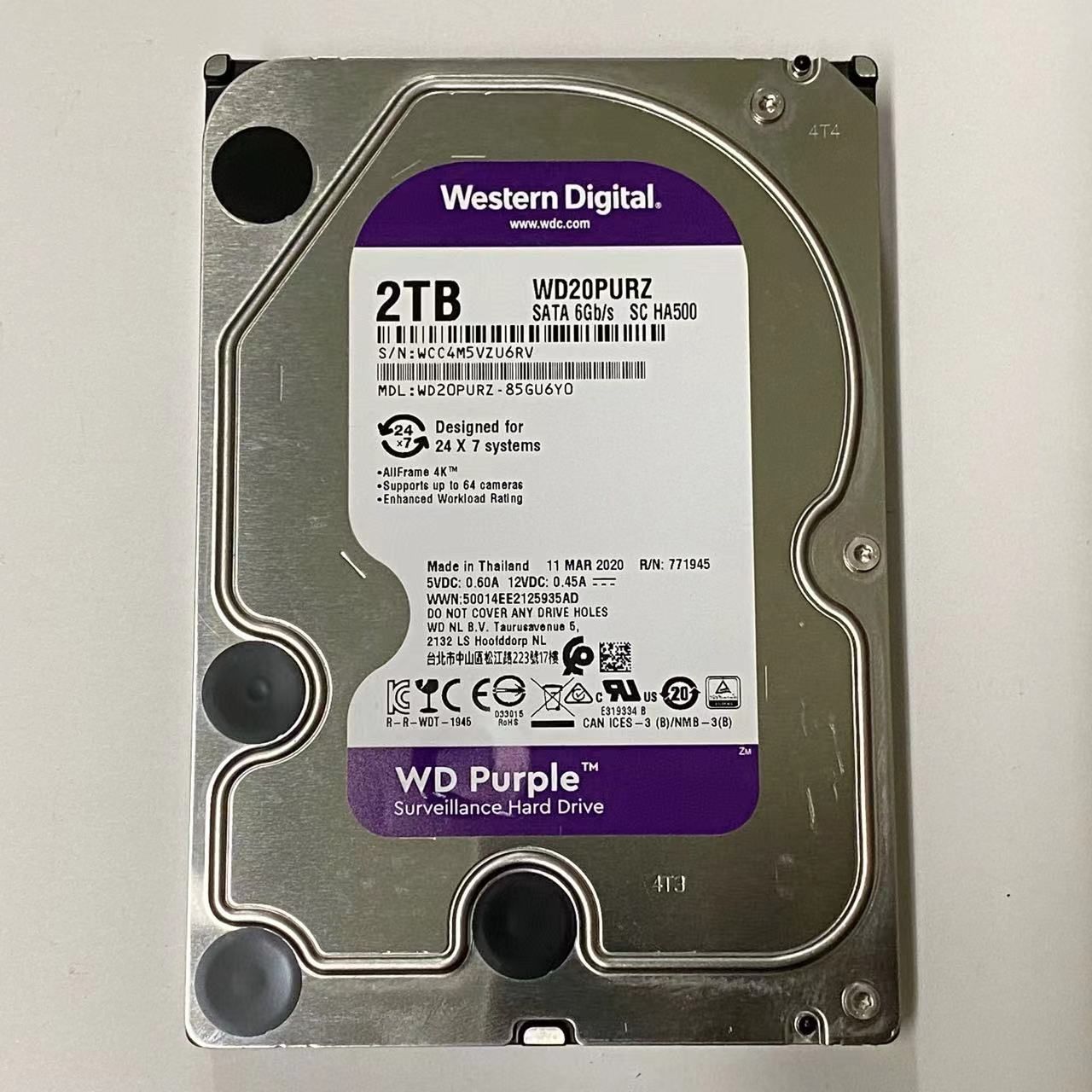 DIGA換装用 2TB 3.5インチHDD WD20PURZ