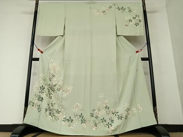 平和屋着物○本加賀友禅作家 東藤岳 訪問着 枝花文 正絹 逸品