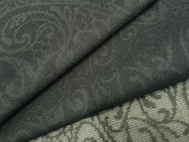 平和屋着物▽上質な色無地 単衣 牡丹鼠色 伊勢丹扱い 正絹