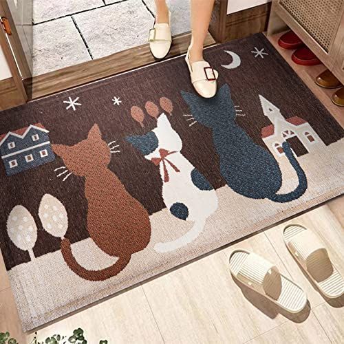 玄関マット 屋外 室内 おしゃれ 北欧 泥落とし 洗える かわいい 風水 大判 50×80cm 60×90cm 無地 滑り止め付き 泥除け 砂落とし  業務用 家庭用 丸洗い ドアマット 店舗 飲食店 オフィス 事務所 大きい 吸水 送料無料 - 【Confis】- プレゼント＆ギフトのギフトモール 玄関マット室内 屋内 げんかんまっと 80*100cm 中華風 おしゃれドアマット 泥落としマット滑り止め 洗える 耐磨耗性 抗菌防