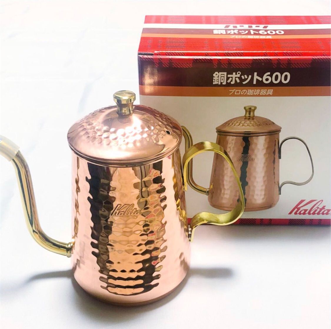 セール 登場から人気沸騰】 希少 600ml 銅 細口 ドリップポット Kalita