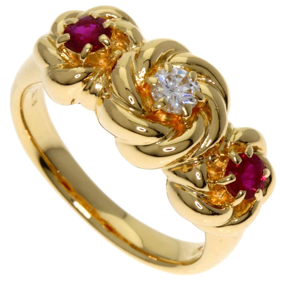 TASAKI タサキ ルビー ダイヤモンド リング 指輪 K18YG レディース