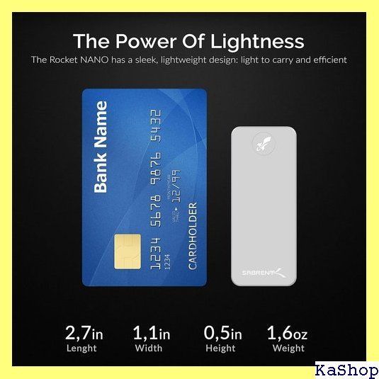 PC周辺機器 SABRENT 外付けSSD、SSD 1TB、USB 3.2 Gen 2 10Gb/秒、最大