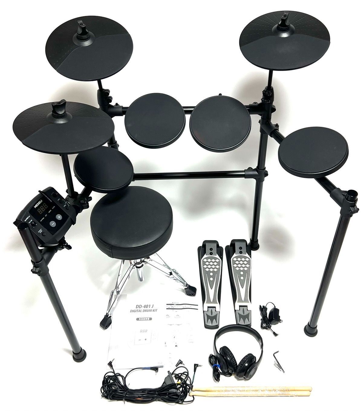 ☆極美品 メデリ 電子ドラム DD401J-DIY KIT スローン ヘッドホン 