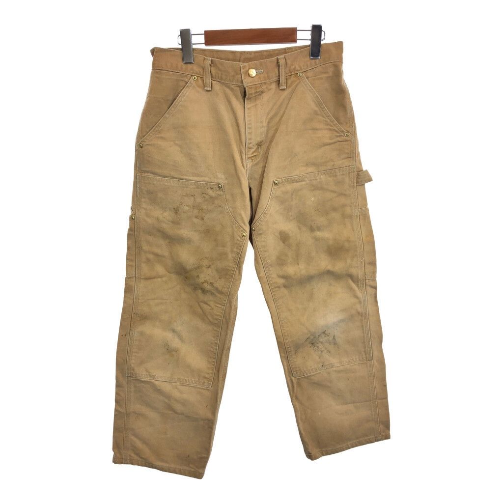 USA古着 carhartt ブラック ダブルニーダックオーバーオール38×32 カーハート ワーク 黒 ブラック | ビンテー.ジ古着屋Feeet 通販