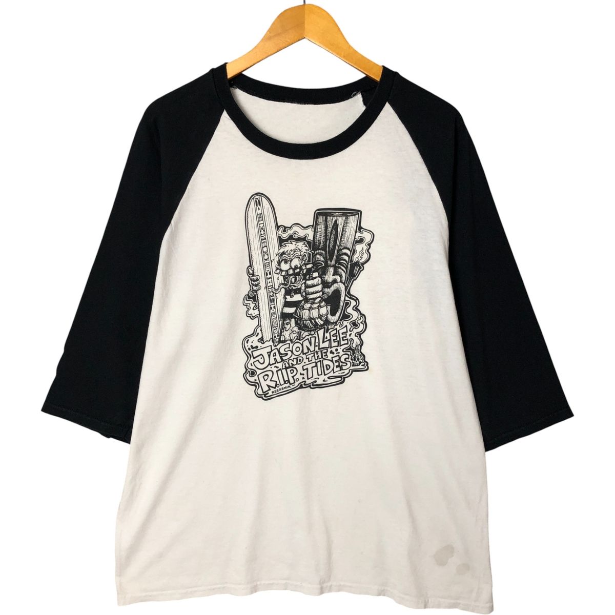 古着 Jason Lee-The R.I.P. Tides 七分袖 ラグラン バンドTシャツ バンT メンズL相当|eaa583699