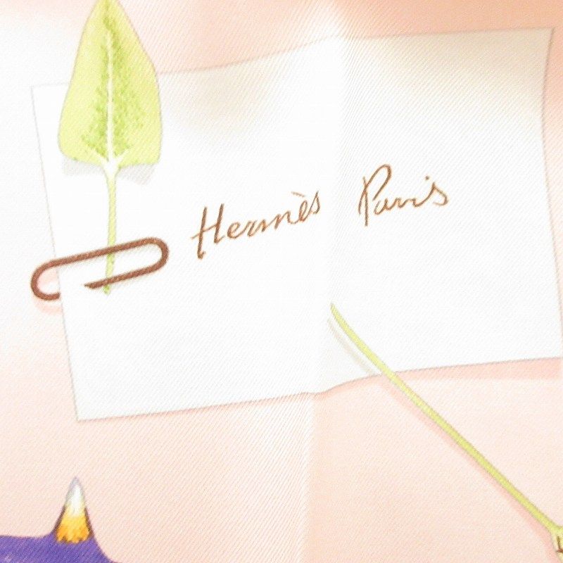 エルメス HERMES 美品 カレ90 花の手紙 Des fleurs pour le dire