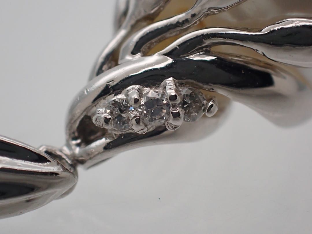 プラチナpt900 ペンダント　南洋真珠15.8×13.9㎜　ダイヤ0.03ct プラチナpt900 ペンダント南洋真珠15.8×13.9㎜ダイヤ0.03ct