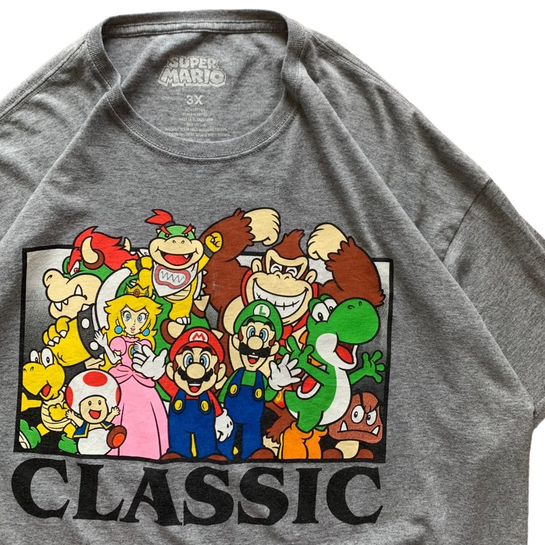 230404KHS5○ Super Mario 半袖Tシャツ (XL) スーパーマリオブラザーズ