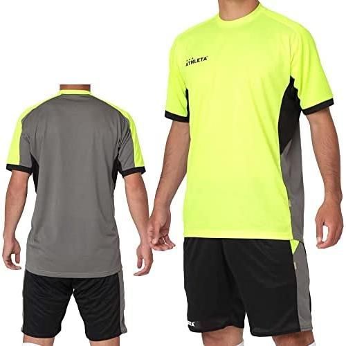 アスレタ(ATHLETA) サッカー・フットサル ジュニア プラクティス上下セット 2391J イエロー/グレー 140cm Jr 