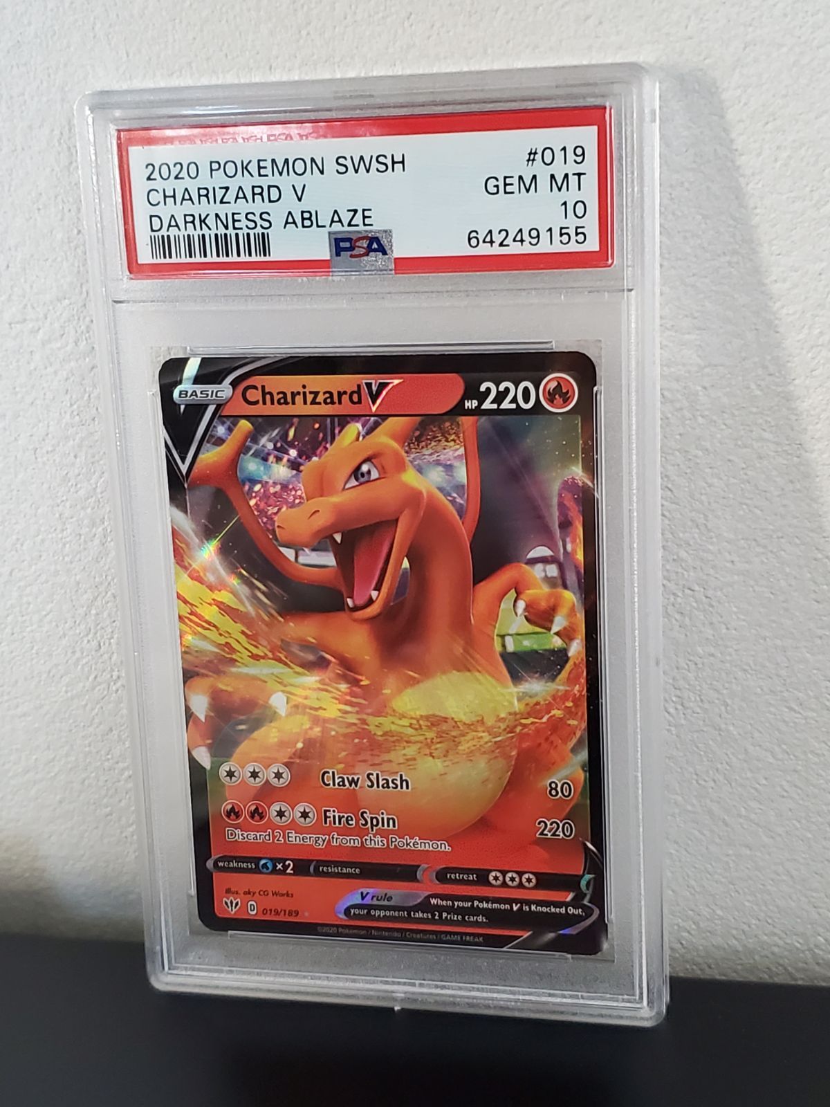 ポケモンカードゲーム 英語版 リザードンV 019/189 PSA10 - メルカリ