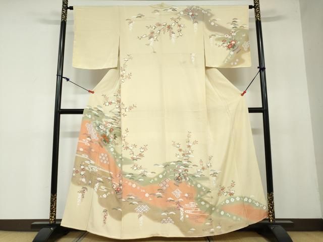 平和屋着物●訪問着　飾花文　暈し染め　金彩　正絹　逸品　DAAY5148ud 平和屋着物○訪問着 飾花文 暈し染め 金彩 正絹 逸品 DAAY5148ud