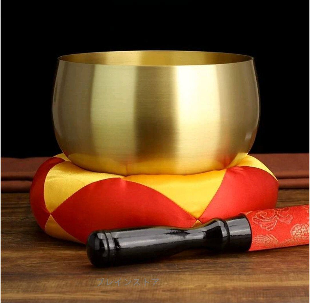 上品 おりん5寸●仏具 りん棒と座布団付き●直径12.5cm重量850g●磬子 きんす けいす