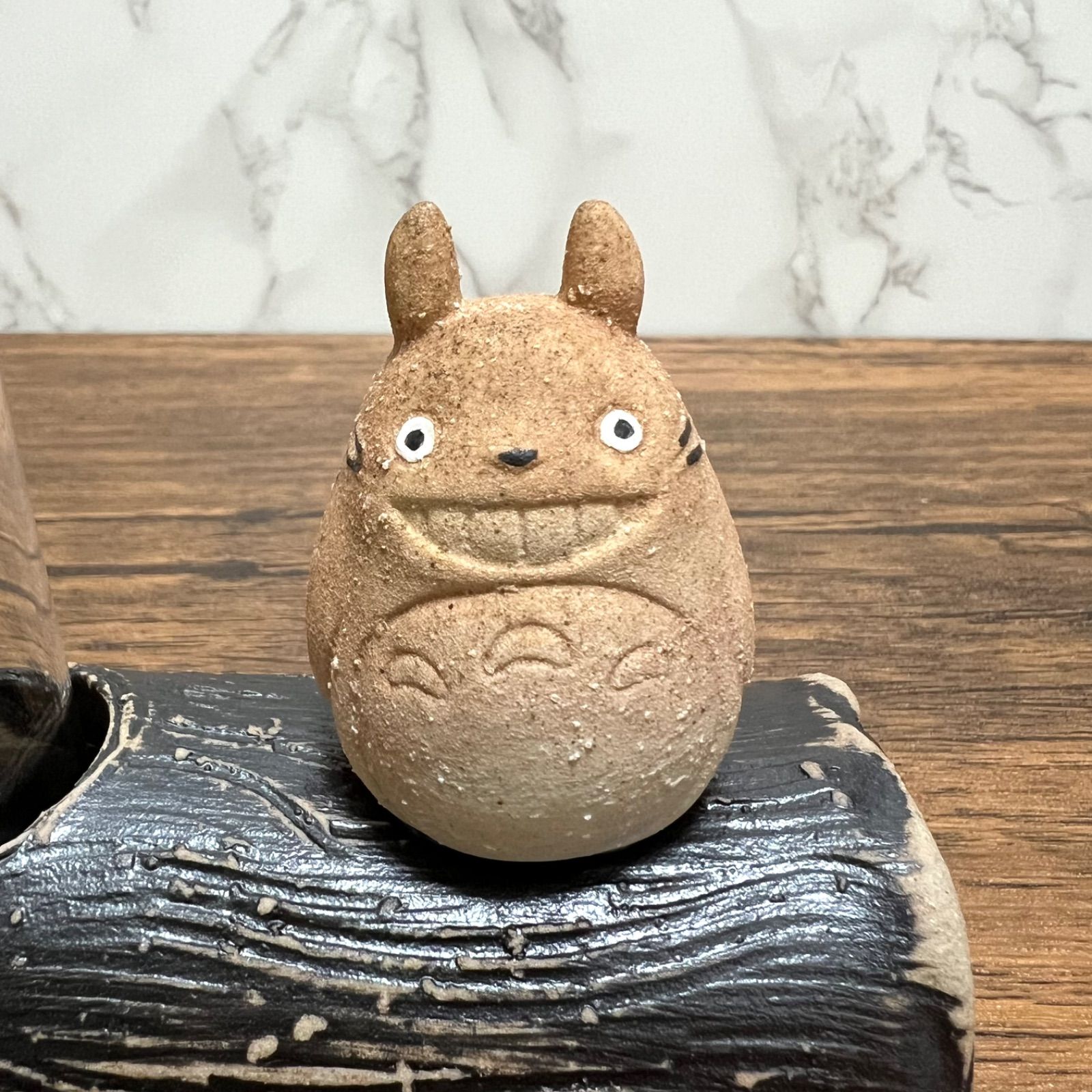 【レア】となりのトトロ 陶器 インテリア 置物 　スタジオジブリ 信楽焼】スタジオジブリ となりのトトロ 3体セット 陶器 置物