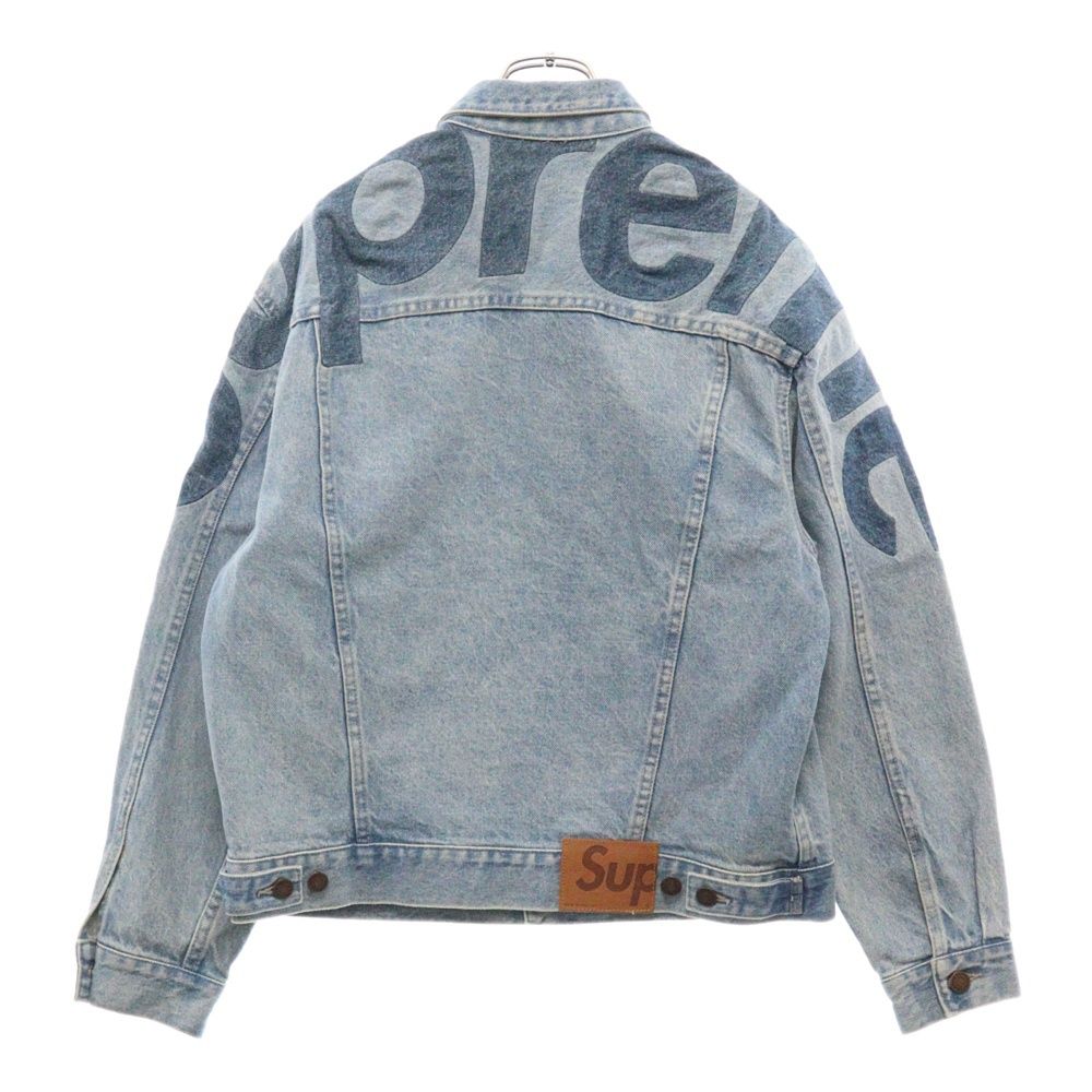 SUPREME (シュプリーム) 22SS Inset Logo Denim Trucker Jacket インセットロゴ デニムトラッカージャケット  インディゴ - メルカリ