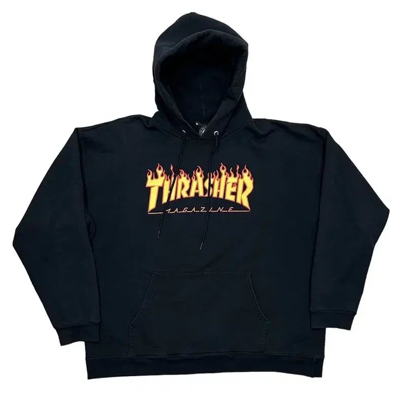 【雷市場（ポンジャン）商品韓国直送】 L THRASHER(スラッシャー) Thrasher 炎 フード付きTシャツ