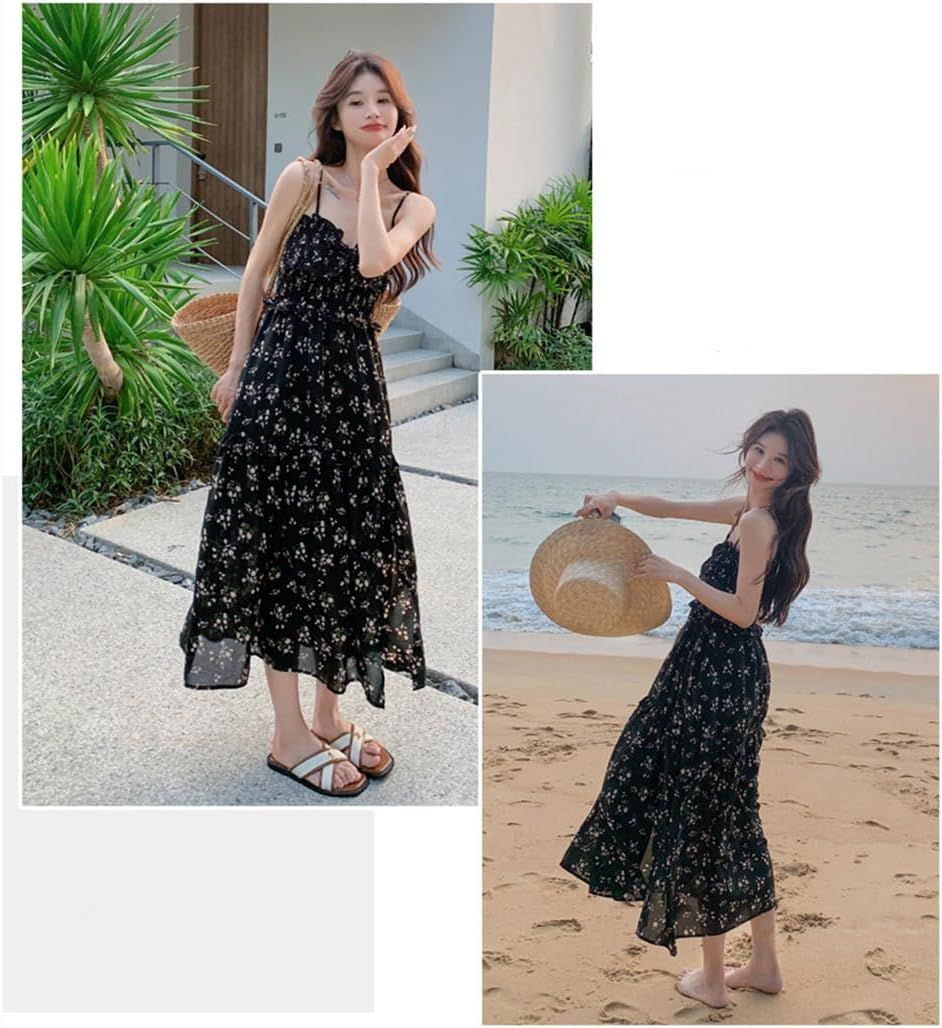 ワンピース 花柄 レディース ノースリーブ シフォン セクシー A