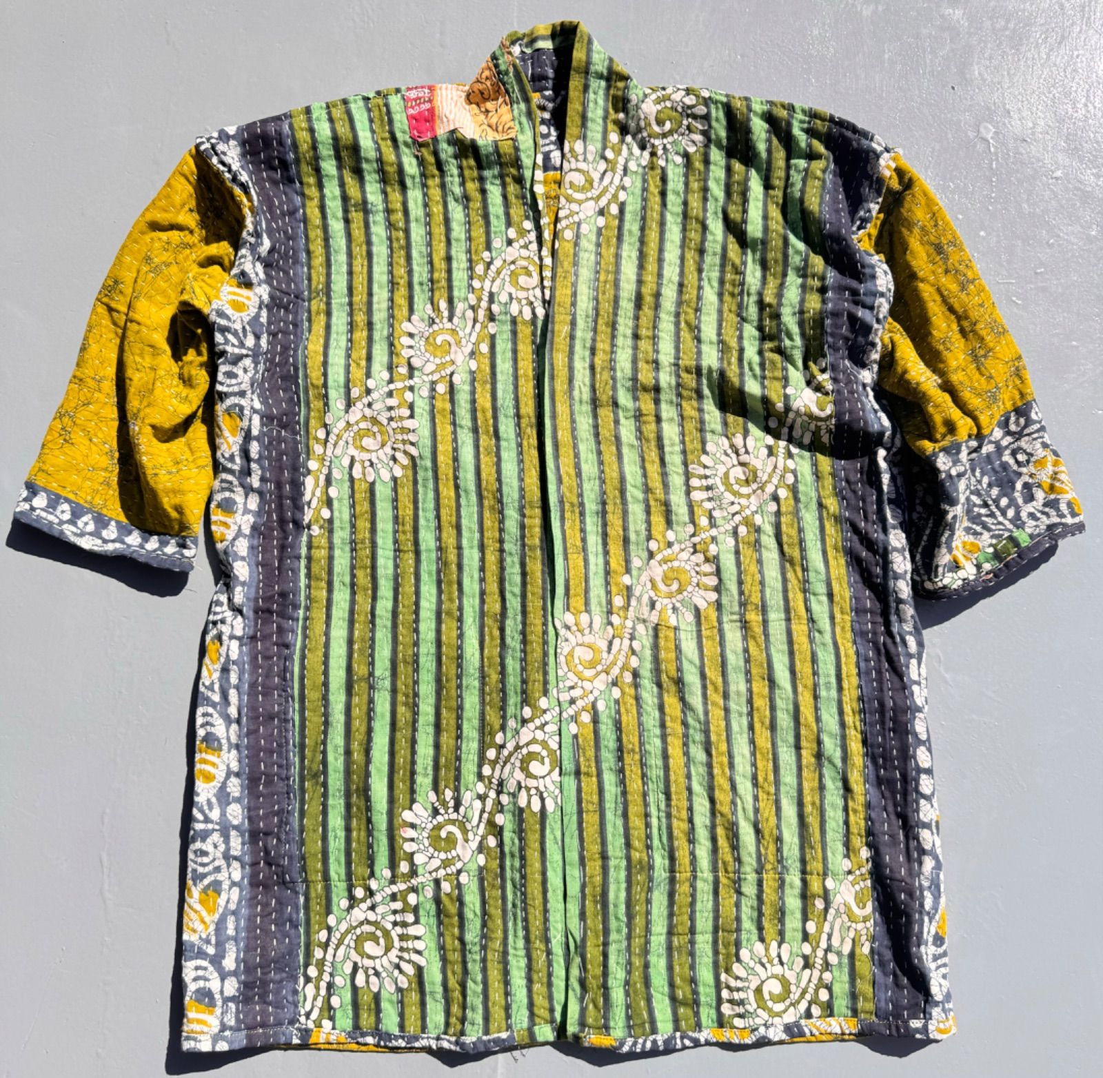 GK128 グドゥリー ジャケット ラリーキルト カンタ刺繍 刺し子 手刺繍