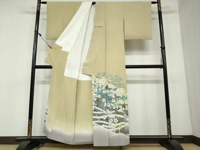 平和屋着物●本加賀友禅作家 杉浦伸 色留袖 龍潭寺 正絹 DAAW5612ud