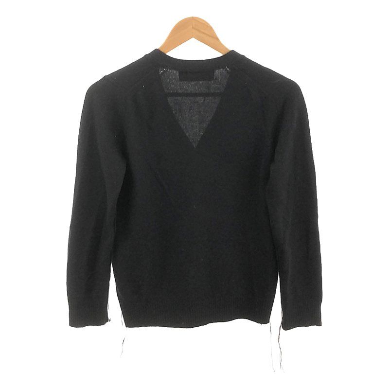 tricot COMME des GARCONS - tricot COMME des GARCONS / トリココムデギャルソン | 2011AW | カシミヤ ほつれ加工 Vネックカーディガン | ブラック | レディース tricot COMME des GARCONS / トリココムデギャルソン | 2011AW